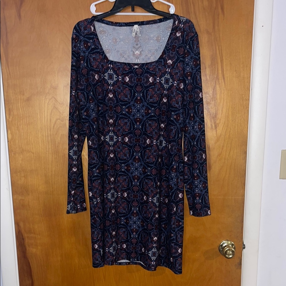 Mudd Blue Patterned Dress